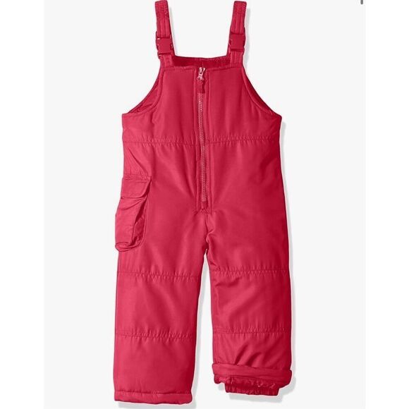 NEW Pink LONDON FOG girls Classic Snow Bib Ski Snowsuit 4T - Picture 1 of 3